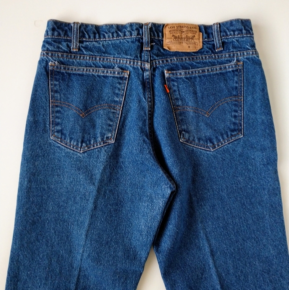 Rare Vintage Levi's 517 Blank Orange Tab 36 34 Jeans Pants Straight Leg - Picture 6 of 8